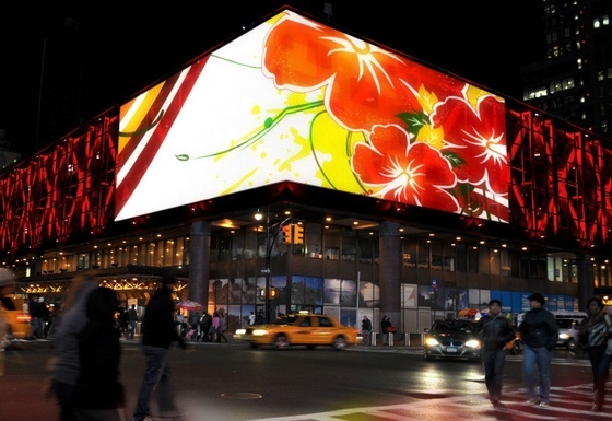Màn hình LED ngoài trời có độ sáng cao cong P8 được định hình cho quảng cáo