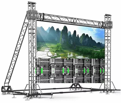 Hệ thống hoàn chỉnh Tường video LED P2.6 P3.91 Cho thuê ngoài trời Giá bảng điều khiển video LED sân khấu chống nước