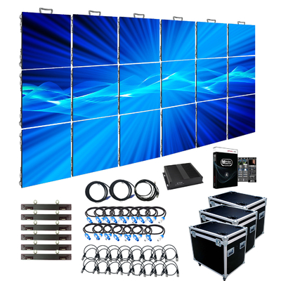 HD Trọng lượng nhẹ Độ sáng cao Tường video LED Chống nước Ip65 Sự kiện ngoài trời P3.91